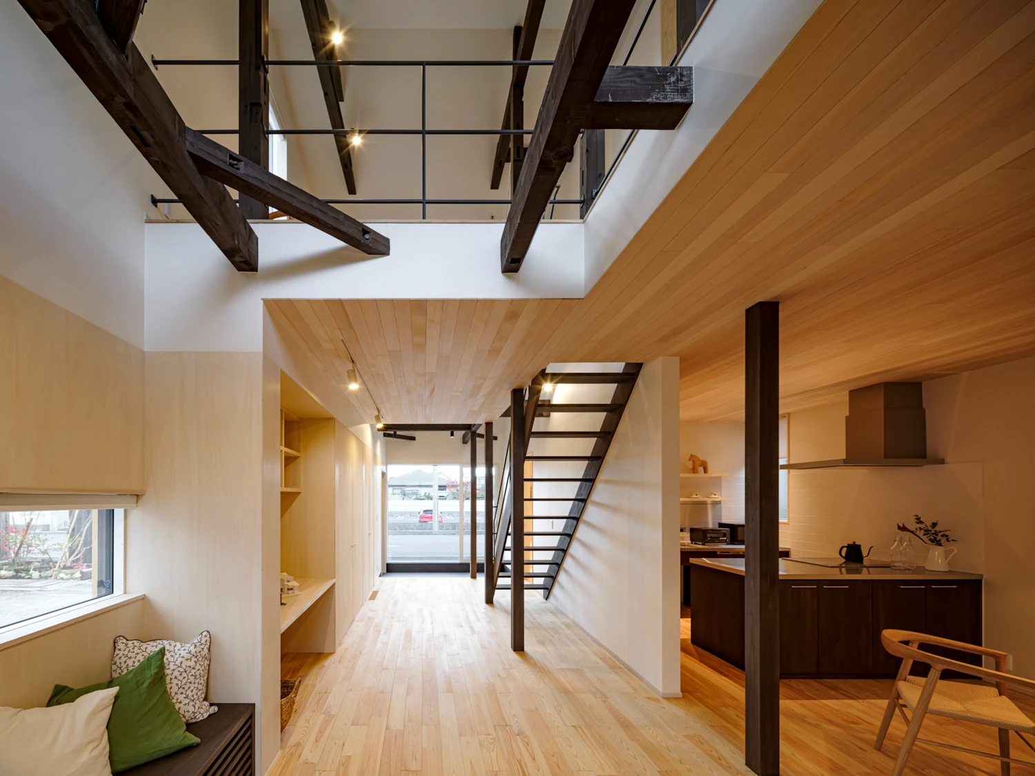 春日井のモデルハウス_07_ひとつながりの広々とした住空間